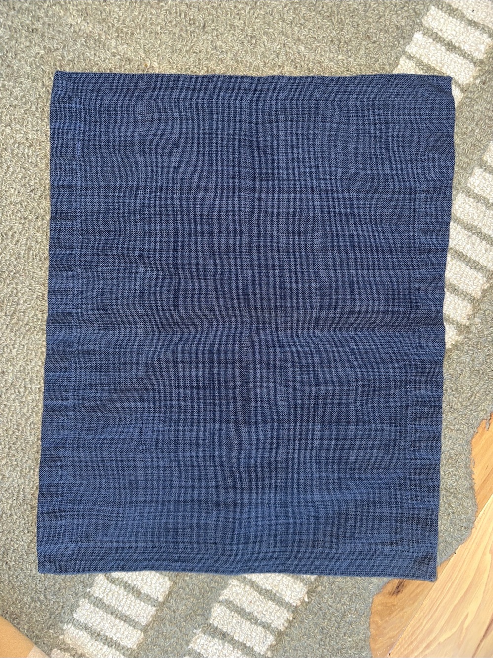 6 x Cotton Solid Placemat Blue Threshold